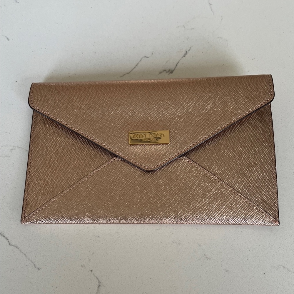Henri Bendel Rose Gold Envelope Clutch